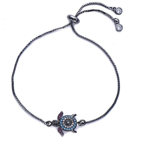 Jewelry - Jewelry bracelet turtle ocean blue black dainty minimalist Summer fashion new